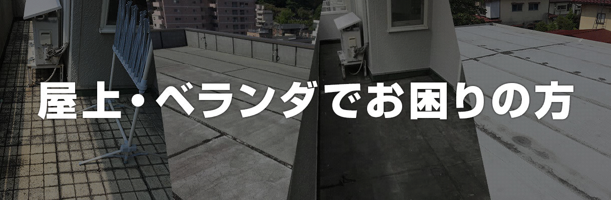 屋上・ベランダでお困りの方