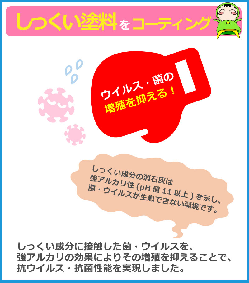 しっくい塗料をコーティング