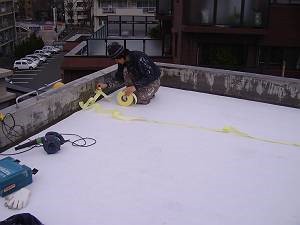 アパートRC造屋上ウレタン塗膜防水